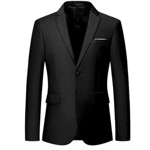 New Slim Fit Mens Size XL/42 Mens Sport Jacket 2 pocket Black